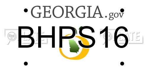 BHPS16 Georgia License Plate