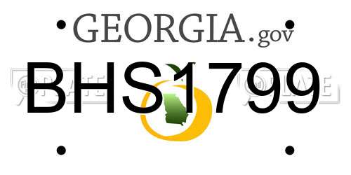 BHS1799 Georgia License Plate