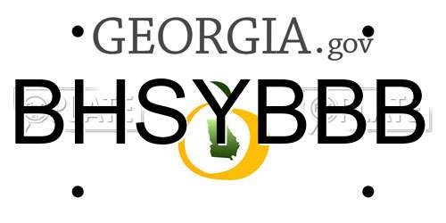 BHSYBBB Georgia License Plate