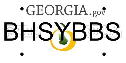 BHSYBBS Georgia License Plate