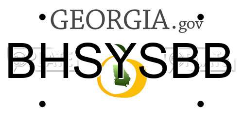 BHSYSBB Georgia License Plate