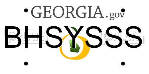 BHSYSSS Georgia License Plate