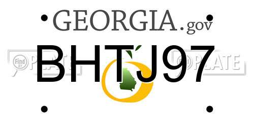 BHTJ97 Georgia License Plate