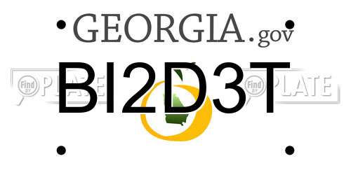 BI2D3T Georgia License Plate