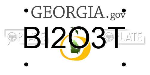 BI2O3T Georgia License Plate