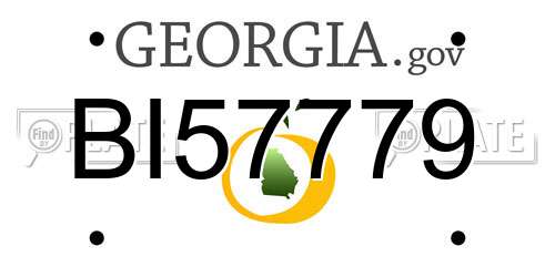 BI57779 Georgia License Plate