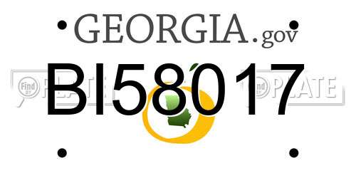 BI58017 Georgia License Plate