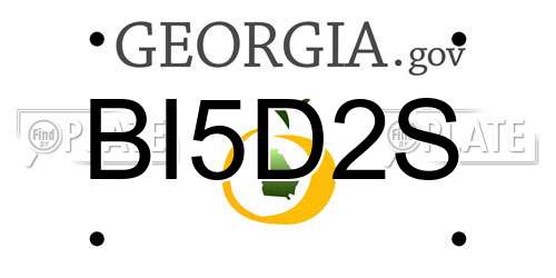 BI5D2S Georgia License Plate