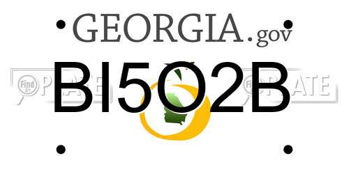 BI5O2B Georgia License Plate
