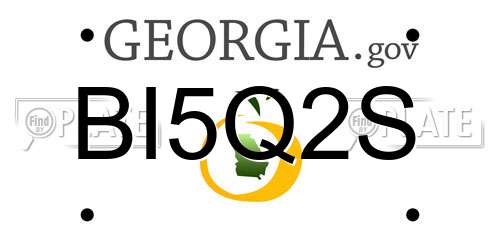 BI5Q2S Georgia License Plate
