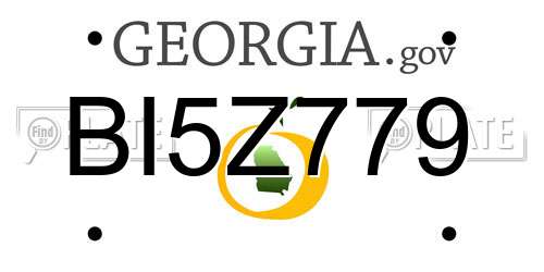 BI5Z779 Georgia License Plate
