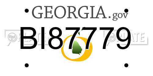 BI87779 Georgia License Plate