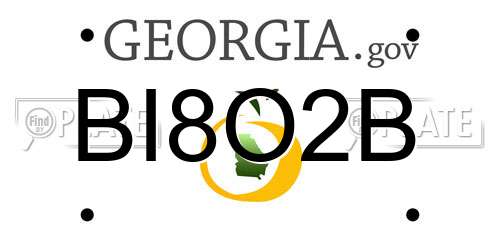 BI8O2B Georgia License Plate