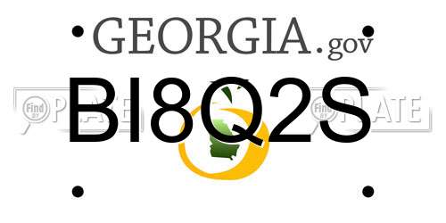 BI8Q2S Georgia License Plate