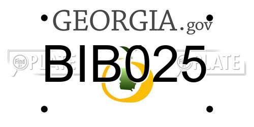 BIB025 Georgia License Plate