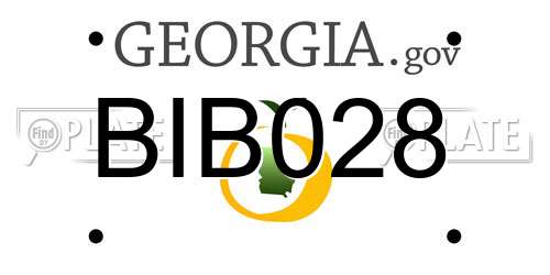 BIB028 Georgia License Plate