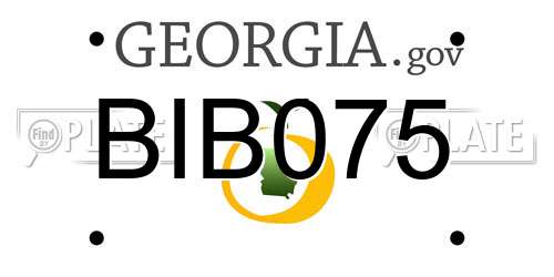 BIB075 Georgia License Plate