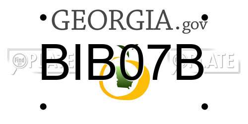 BIB07B Georgia License Plate