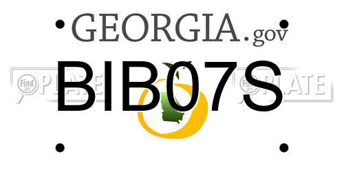 BIB07S Georgia License Plate