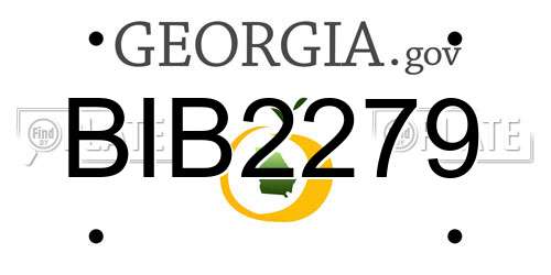 BIB2279 Georgia License Plate