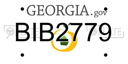 BIB2779 Georgia License Plate