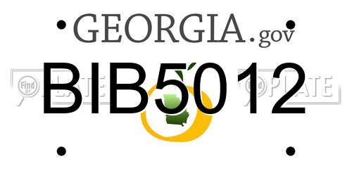 BIB5012 Georgia License Plate