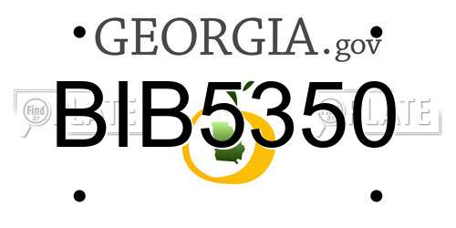 BIB5350 Georgia License Plate