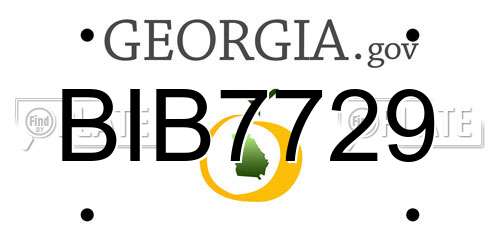BIB7729 Georgia License Plate