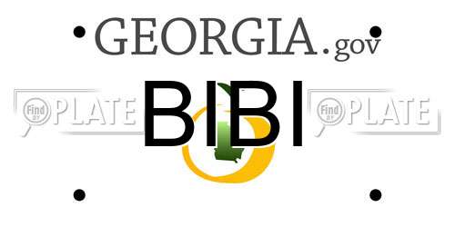 BIBI Georgia License Plate