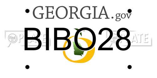 BIBO28 Georgia License Plate