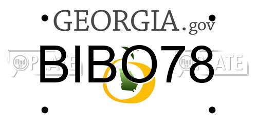 BIBO78 Georgia License Plate