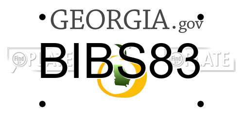 BIBS83 Georgia License Plate