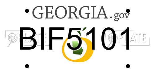 BIF5101 Georgia License Plate