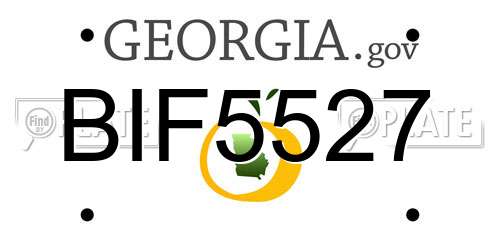 BIF5527 Georgia License Plate