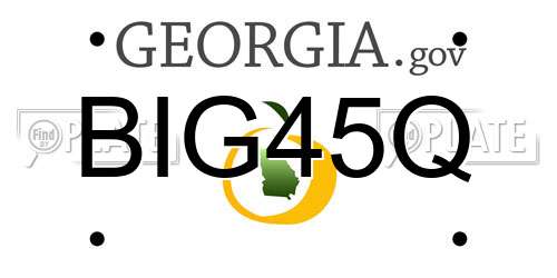 BIG45Q Georgia License Plate