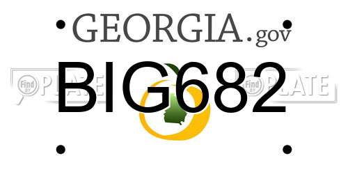 BIG682 Georgia License Plate