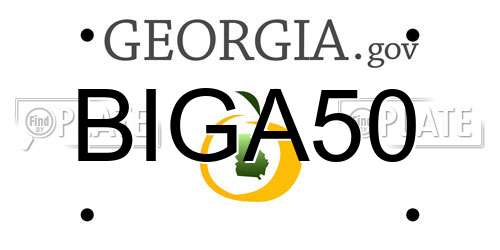 BIGA50 Georgia License Plate