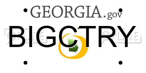 BIGCTRY Georgia License Plate