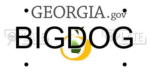 BIGDOG Georgia License Plate