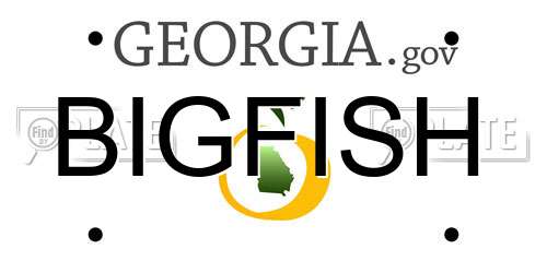 BIGFISH Georgia License Plate