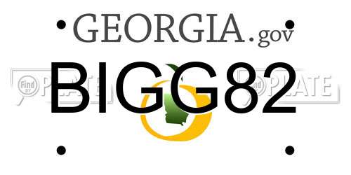 BIGG82 Georgia License Plate