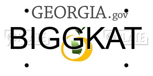 BIGGKAT Georgia License Plate