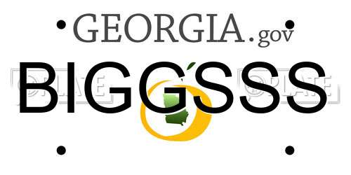 BIGGSSS Georgia License Plate
