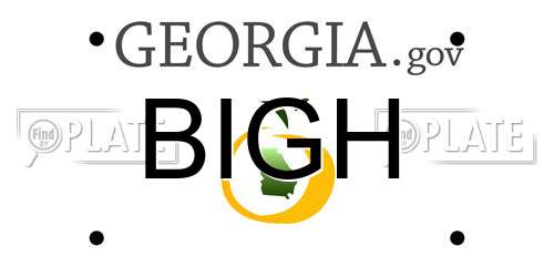 BIGH Georgia License Plate