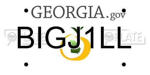 BIGJ1LL Georgia License Plate