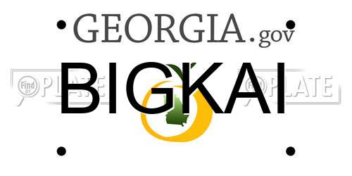 BIGKAI Georgia License Plate
