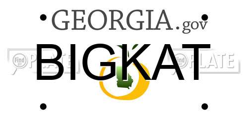 BIGKAT Georgia License Plate