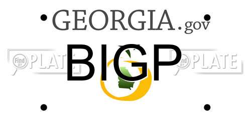 BIGP Georgia License Plate
