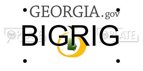 BIGRIG Georgia License Plate