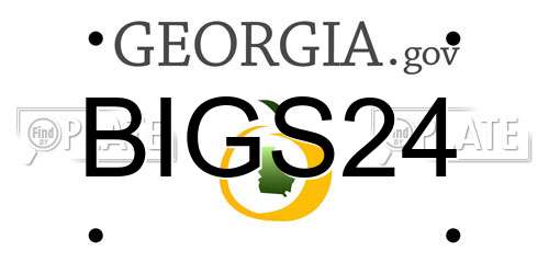 BIGS24 Georgia License Plate